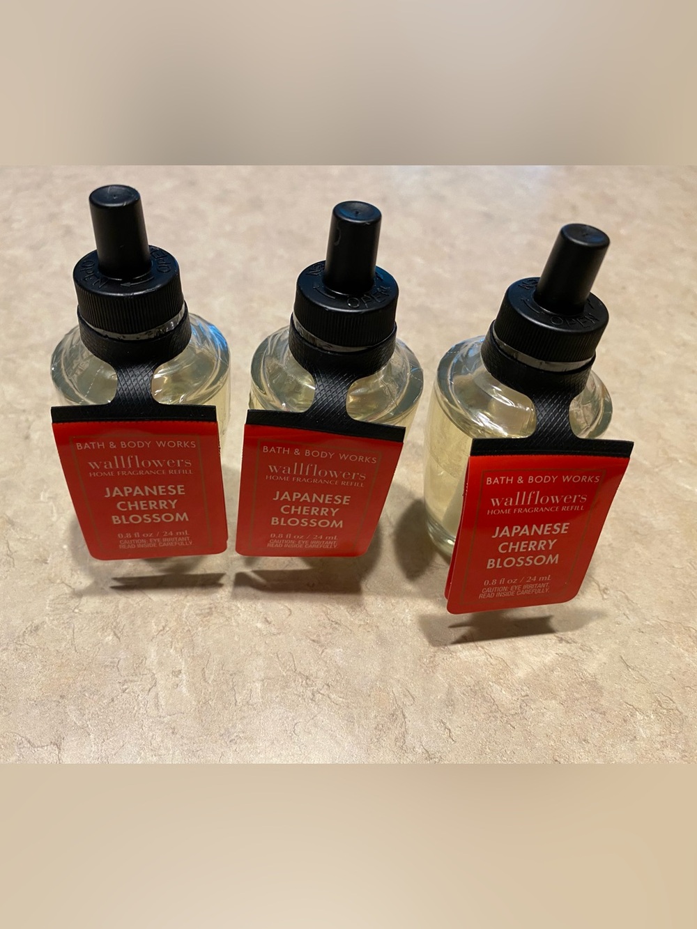 Bath and Body Works JAPANESE CHERRY BLOSSOM wallflower refills total of 3
